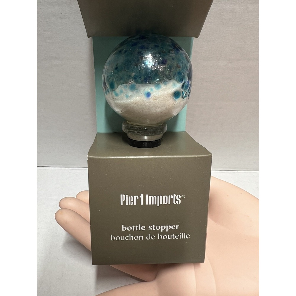 Pier 1 Imports Bottle Stopper Wine Barware Nautical Beach‎ sand shells - Picture 10 of 12